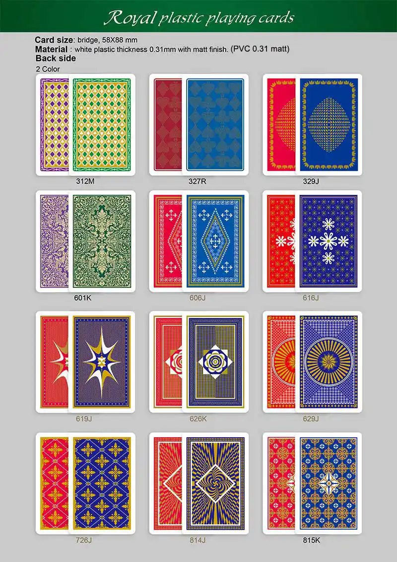 【NEW】ROYAL Plastic Playing Cards - French Index
